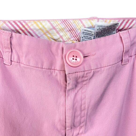 Izod classic fit pink cropped  99% cotton 1% spandex pants size 10 - Picture 6 of 14